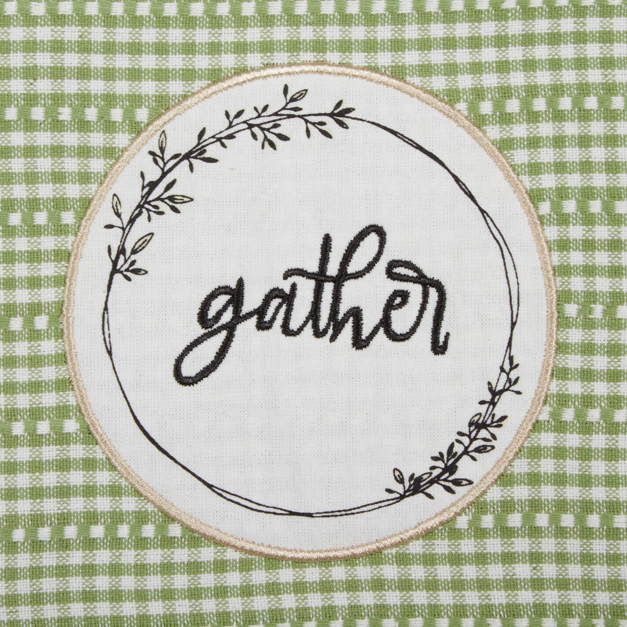 Antique Green Farm To Table Embellished Dishtowel (Set of 4)